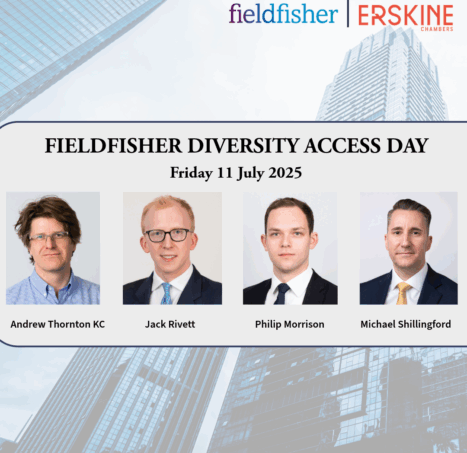 Photo of Erskine Chambers is pleased to support Fieldfisher’s Diversity Access Day.