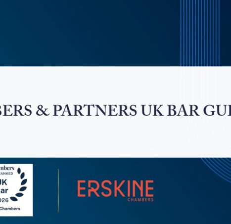 Photo of Erskine Chambers Ranked in the latest Chambers & Partners UK Bar Guide 2026