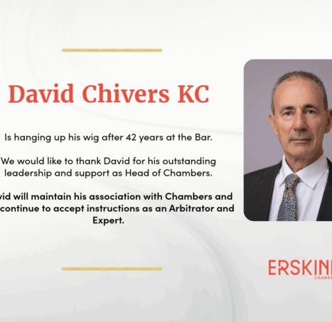 Photo of David Chivers KC is hanging up his wig after 42 years at the Bar