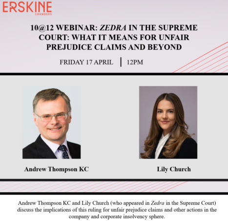 Photo of 10@12 Webinar: Zedra in the Supreme Court: what it means for unfair prejudice claims and beyond