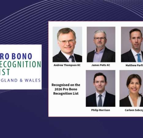 Photo of Members of Chambers Featured on the 2026 Pro Bono Recognition List