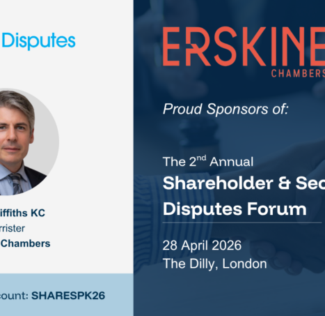 Photo of Erskine Chambers Sponsors TL4 Shareholder & Securities Disputes Forum