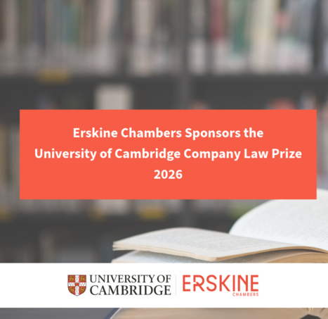 Photo of Erskine Chambers Sponsors the University of Cambridge Company Law Prize 2026