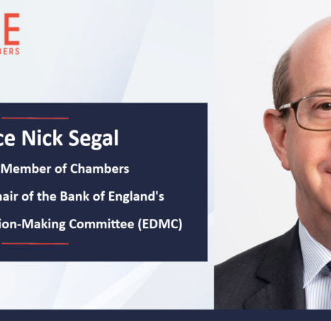 Photo of Erskine Chambers congratulates Justice Nick Segal on appointment as Chair of the Bank of England’s EDMC