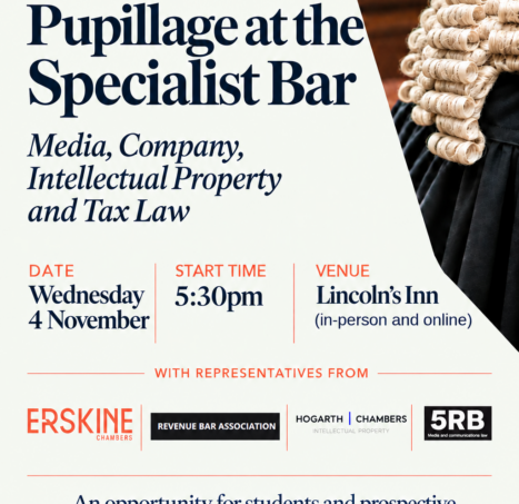 Photo of Erskine Chambers Co-Hosts Pupillage at the Specialist Bar Event